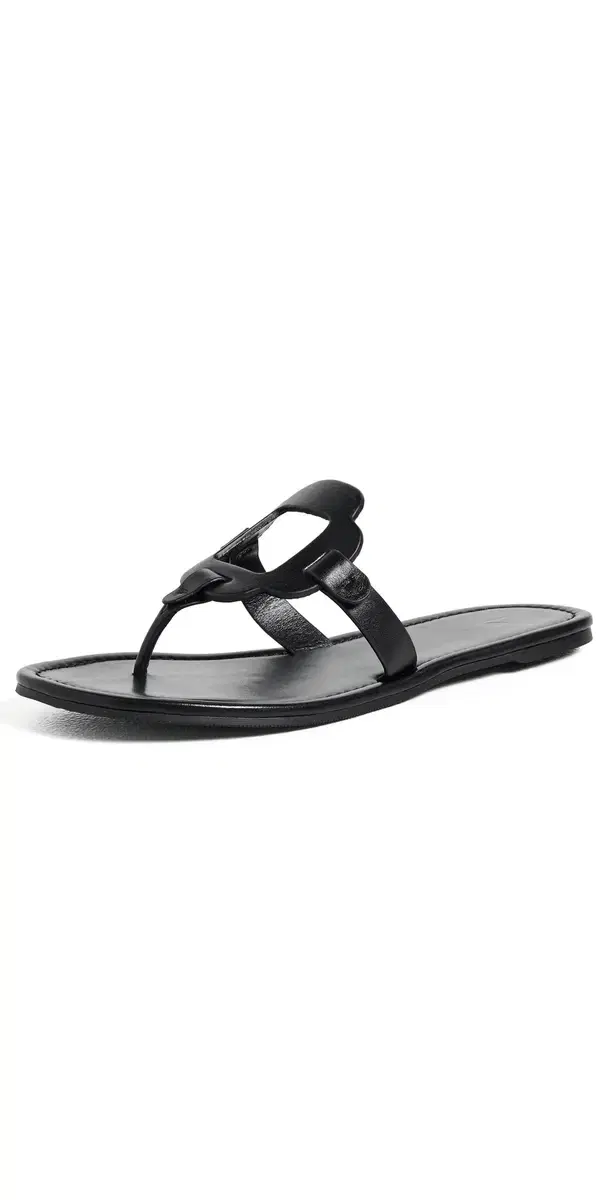 Larroudé Margherita Sandals Black Leather