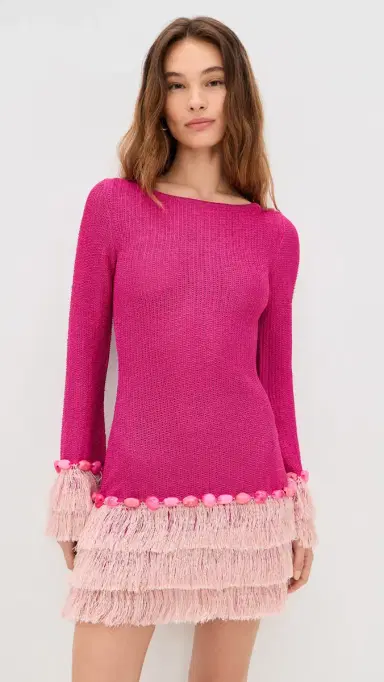 The Wolf Gang Casilda Mini Dress Flamingo | Thumbnail 2