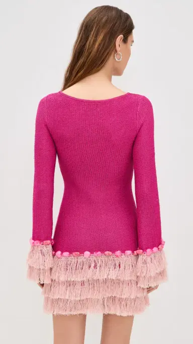 The Wolf Gang Casilda Mini Dress Flamingo | Thumbnail 3