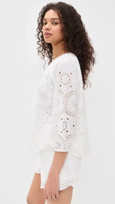 Marea Sophie Top White Eyelet S | Thumbnail 4