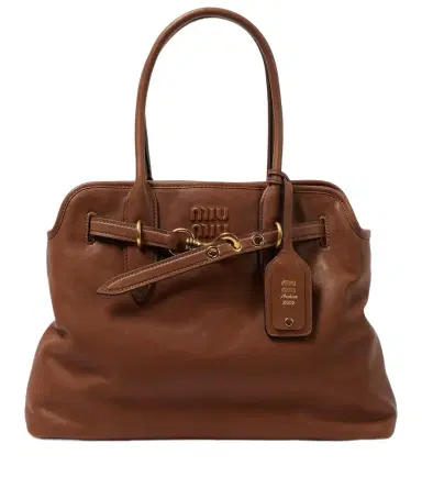 Miu Miu Aventure Medium leather tote bag | Thumbnail 1 Miu Miu Aventure Medium leather tote bag | Thumbnail 1