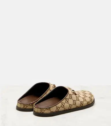Gucci GG leather-trimmed mules | Thumbnail 3 Gucci GG leather-trimmed mules | Thumbnail 3