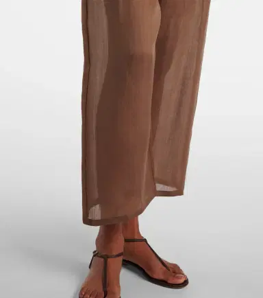 LESET Niko ramie cropped barrel-leg pants | Thumbnail 2
