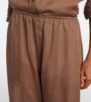 LESET Niko ramie cropped barrel-leg pants | Thumbnail 3