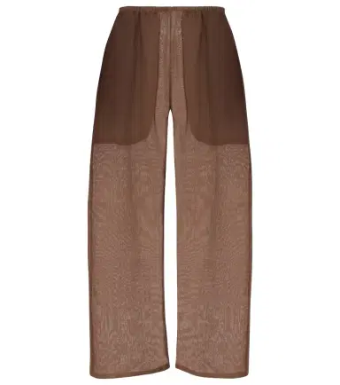 LESET Niko ramie cropped barrel-leg pants | Thumbnail 1