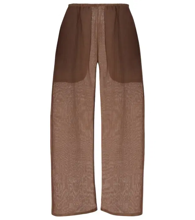 Leset Niko ramie cropped barrel-leg pants