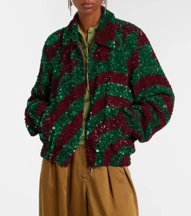 Dries Van Noten Sequined blouson jacket | Thumbnail 3