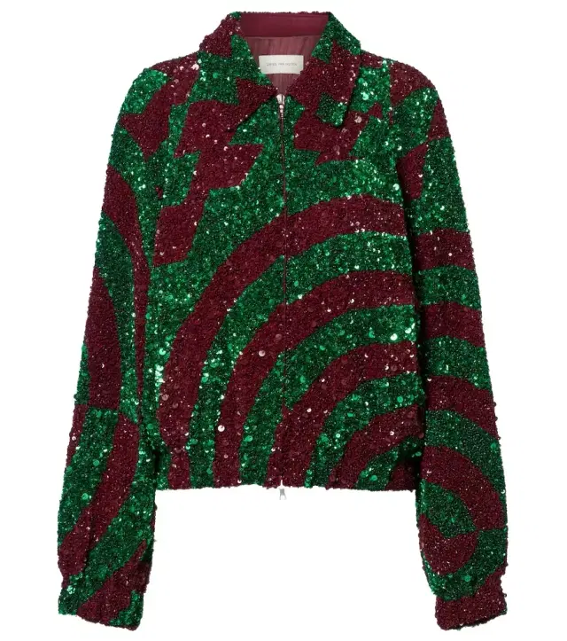 Dries Van Noten Sequined blouson jacket