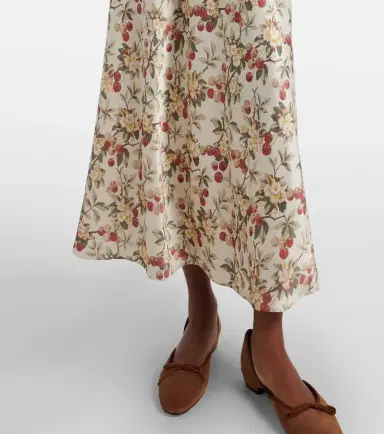 DÔEN Dôen Fiona lace-trimmed silk midi dress | Thumbnail 3