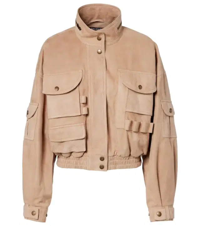 Suede bomber jacket