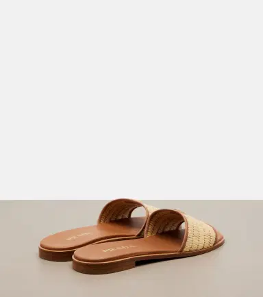 Prada Leather and raffia slides | Thumbnail 3 Prada Leather and raffia slides | Thumbnail 3