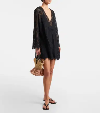 Melissa Odabash Elizabeth cotton-blend lace minidress | Thumbnail 3