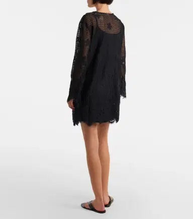 Melissa Odabash Elizabeth cotton-blend lace minidress | Thumbnail 4
