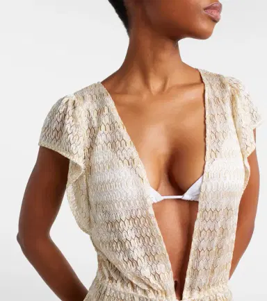 Melissa Odabash Stevie lamé kaftan | Thumbnail 6
