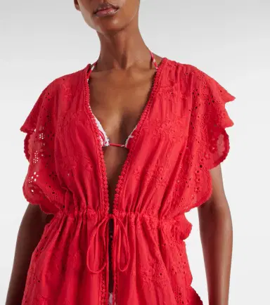 Melissa Odabash Talitha broderie anglaise cotton kaftan | Thumbnail 5
