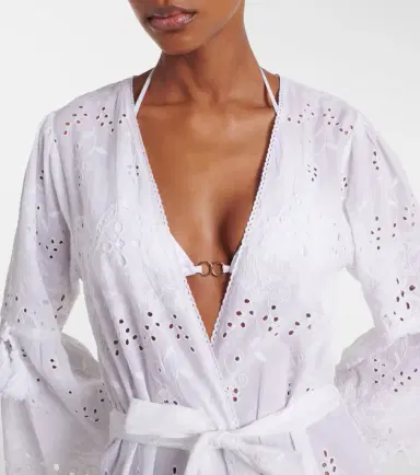 Melissa Odabash Talitha broderie anglaise belted cotton kaftan | Thumbnail 2