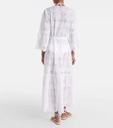 Melissa Odabash Talitha broderie anglaise belted cotton kaftan | Thumbnail 4