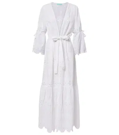 Melissa Odabash Talitha broderie anglaise belted cotton kaftan | Thumbnail 1