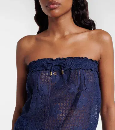 Melissa Odabash Isla HS cotton-blend lace romper | Thumbnail 4