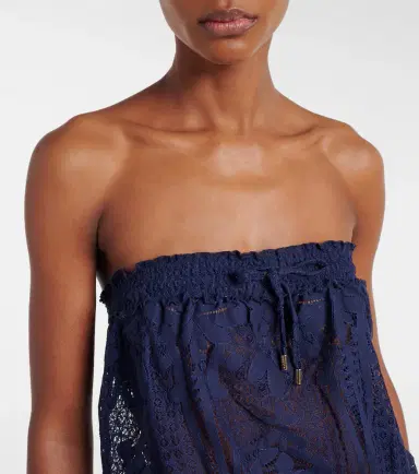 Melissa Odabash Viv HS cotton-blend lace romper | Thumbnail 2