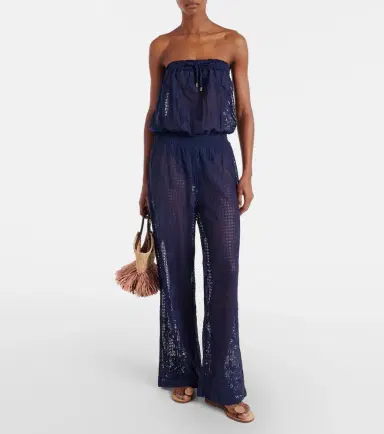 Melissa Odabash Viv HS cotton-blend lace romper | Thumbnail 3
