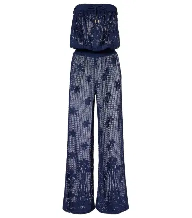 Melissa Odabash Viv HS cotton-blend lace romper | Thumbnail 1
