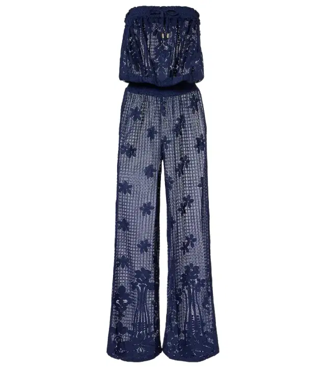 Melissa Odabash Viv HS cotton-blend lace romper