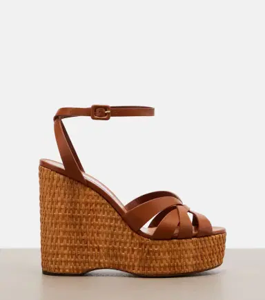 Aquazzura Copacabana leather wedge sandals | Thumbnail 3