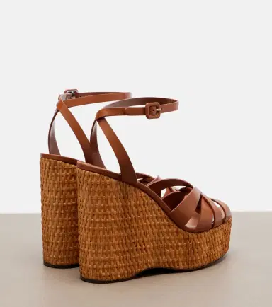 Aquazzura Copacabana leather wedge sandals | Thumbnail 4
