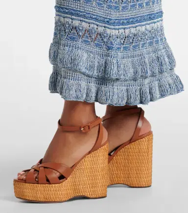 Aquazzura Copacabana leather wedge sandals | Thumbnail 6