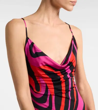 PUCCI Marmo draped jersey satin minidress | Thumbnail 4 PUCCI Marmo draped jersey satin minidress | Thumbnail 4
