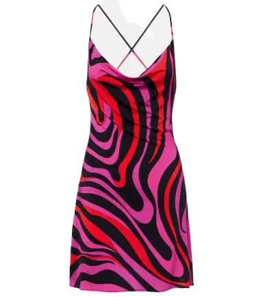 PUCCI Marmo draped jersey satin minidress | Thumbnail 1 PUCCI Marmo draped jersey satin minidress | Thumbnail 1