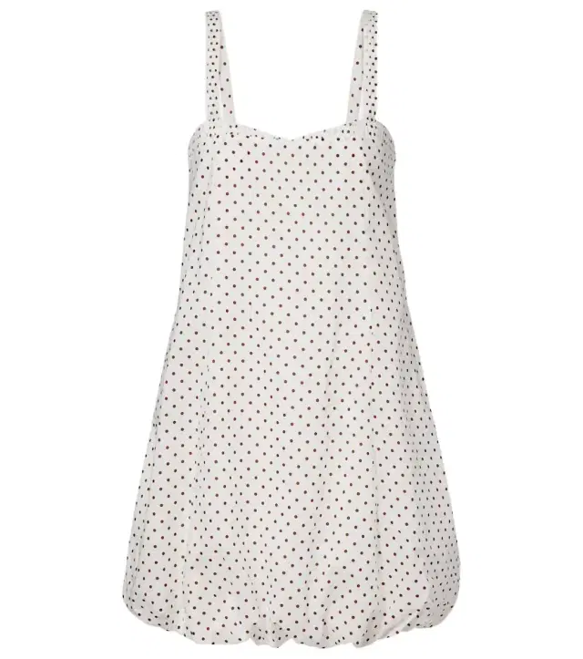 Posse Sky polka-dot balloon minidress