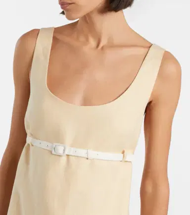Posse Pamela belted linen minidress | Thumbnail 4 Posse Pamela belted linen minidress | Thumbnail 4