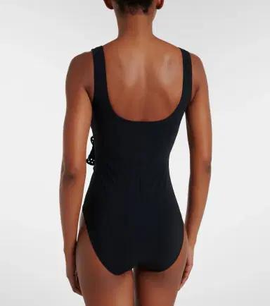Karla Colletto Rosetta floral-appliqué swimsuit | Thumbnail 3