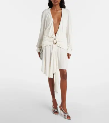 Christopher Esber Stone Pin draped jersey minidress | Thumbnail 3