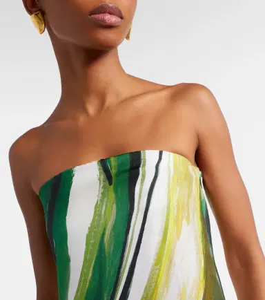 Christopher Esber Strapless printed silk gown | Thumbnail 3