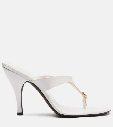 Herbert Levine Kiss And Tell embellished satin thong sandals | Thumbnail 3