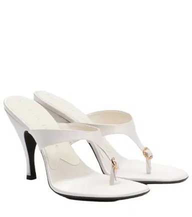 Herbert Levine Kiss And Tell embellished satin thong sandals | Thumbnail 1