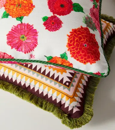La DoubleJ Bright Blooms floral cushion | Thumbnail 3