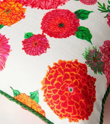 La DoubleJ Bright Blooms floral cushion | Thumbnail 4