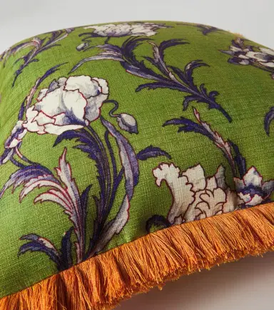 La DoubleJ Nymph Bloom floral fringed cushion | Thumbnail 3