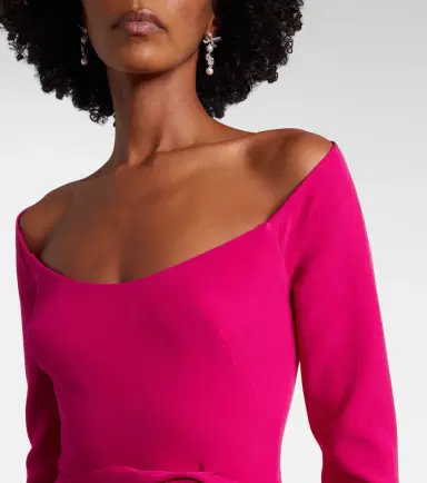 Safiyaa Emmina draped crêpe gown | Thumbnail 3