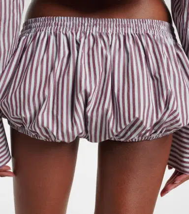 The Attico Striped cotton shorts | Thumbnail 2