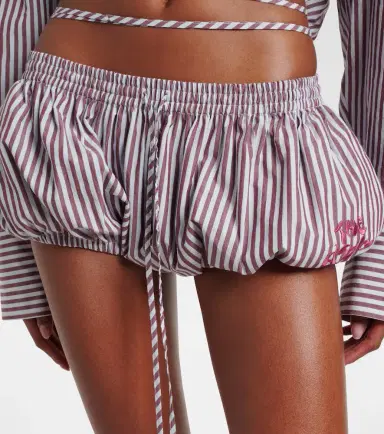 The Attico Striped cotton shorts | Thumbnail 3