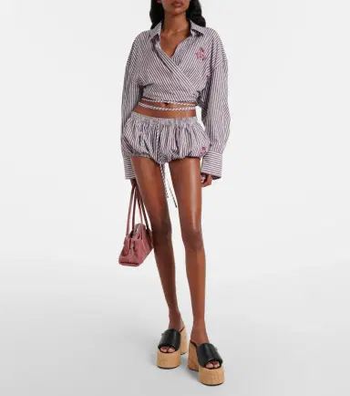 The Attico Striped cotton shorts | Thumbnail 5