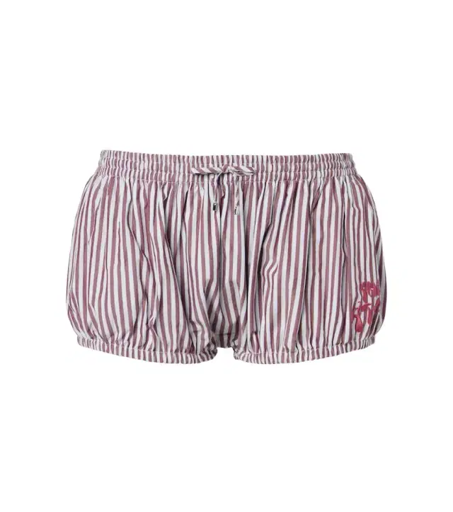 The Attico Striped cotton shorts