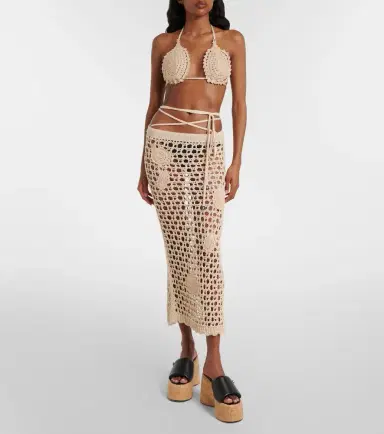 The Attico Crochet cotton bikini top | Thumbnail 5