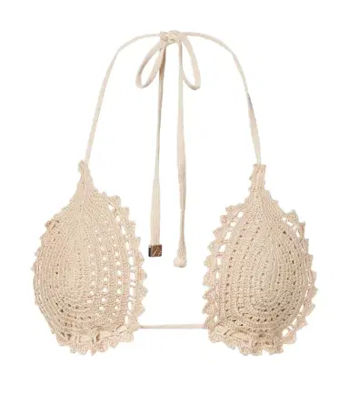 The Attico Crochet cotton bikini top | Thumbnail 1