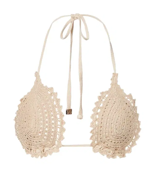Crochet cotton bikini top